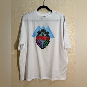 Destiny 2 Warlock Helmet  Graphic T-Shirt Unisex M Oversized White